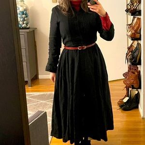 Elisa black Son de Flor linen dress Small